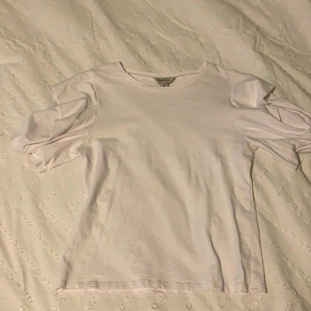 Habitual girl white shirt puffed sleeves